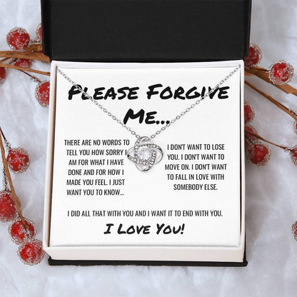 Forgive Me Apology Ne Love Knot Necklace