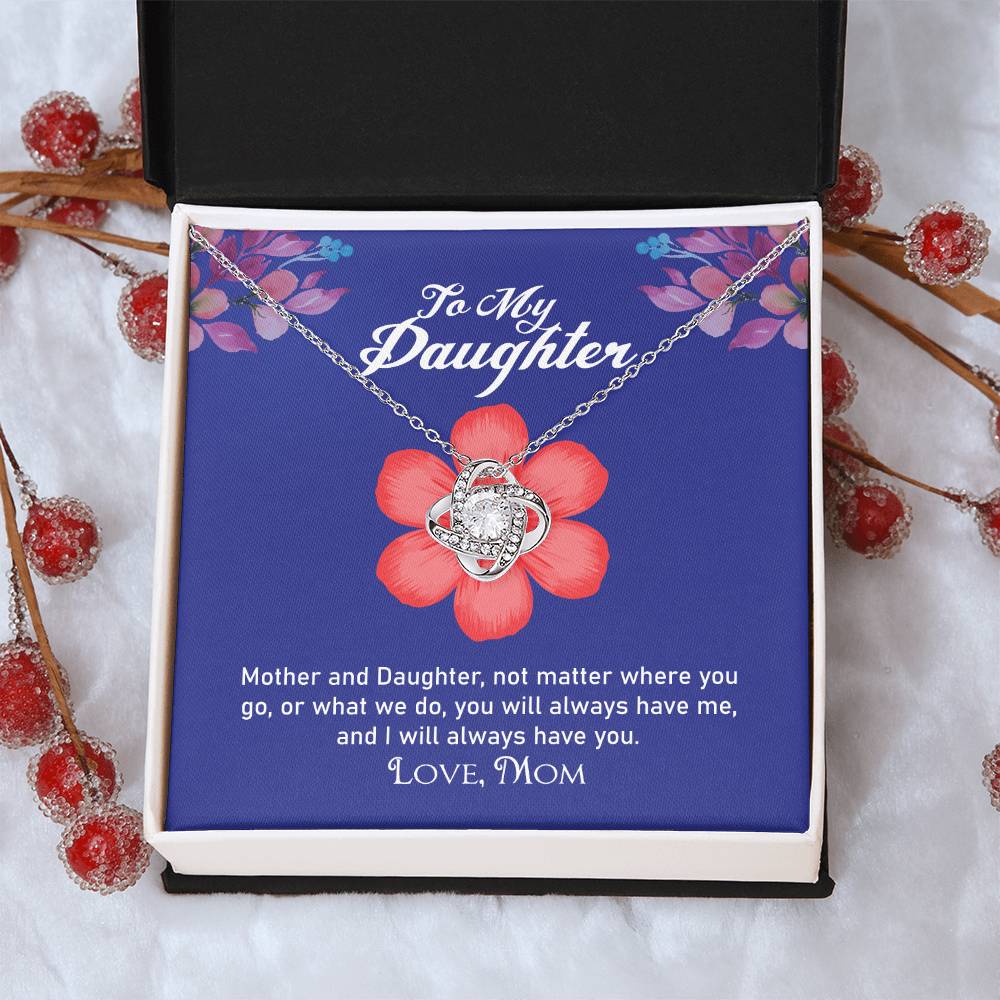 Daughter Necklace From Mother Daughter Gift From Mom To My Daughter Daughters Birthday Unique Grown Up Daughter Gift Jewelry Necklace Love Knot Necklace