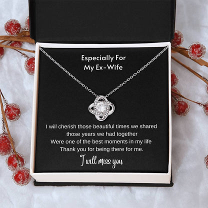 Ex-Wife Divorced Departing Gift Former Wife For My Ex Birthday Mother's Day Breakup Gift Friendship P Love Knot Necklace