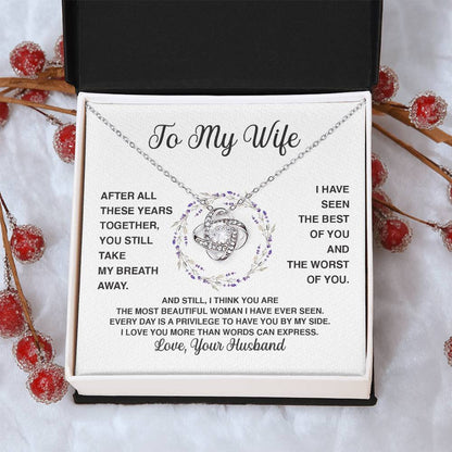 Delivery By Mother's Day Wf032   Gift Fo Love Knot Necklace