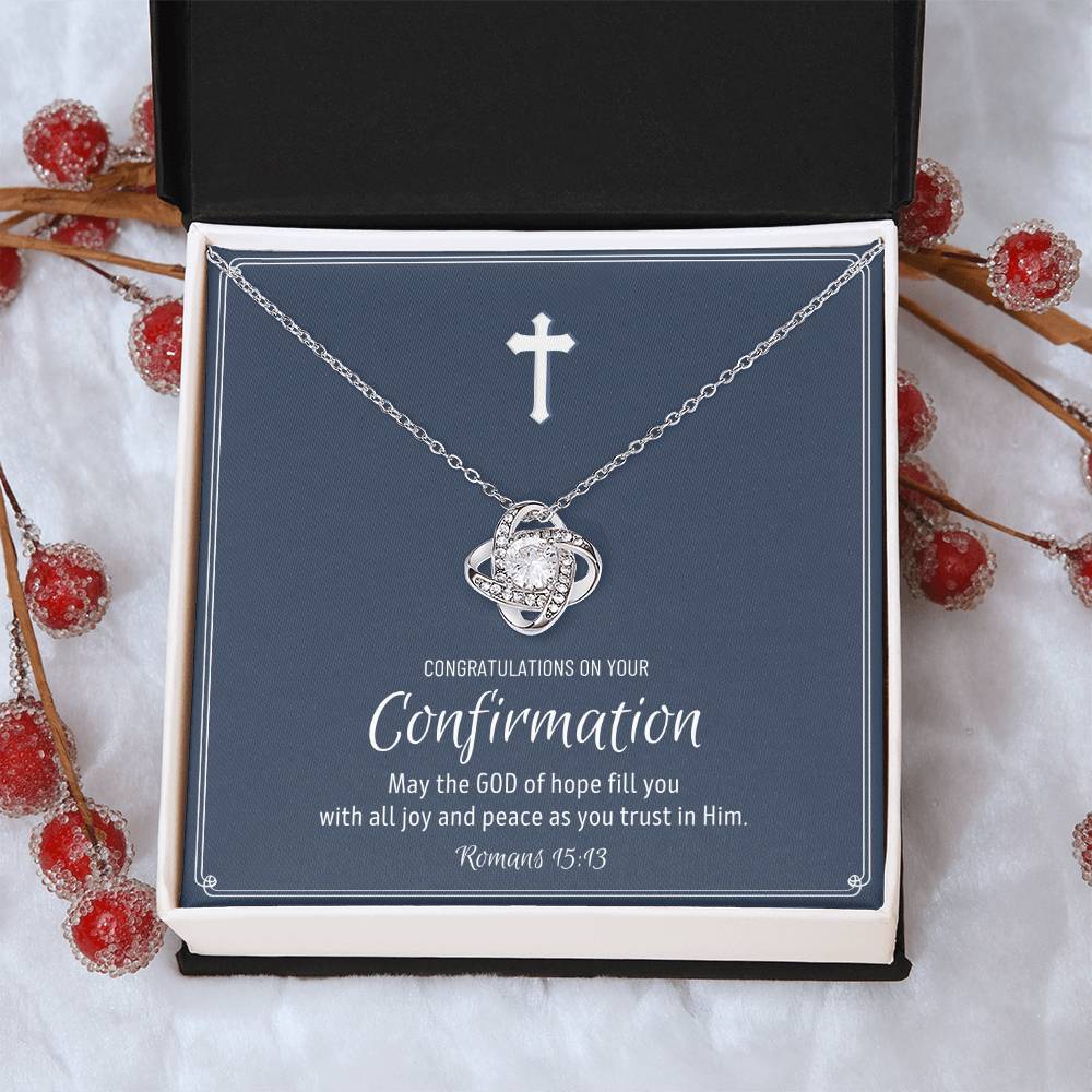 Confirmation Gift For Young Ladies Confirmation Granddaughter Love Knot Necklace Confirmation Gift Ideas For Girls Catholic Confirmation Love Knot Necklace