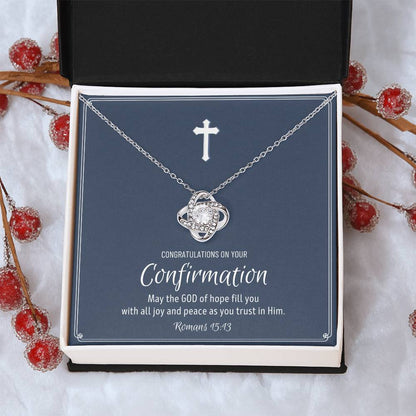 Confirmation Gift For Young Ladies Confirmation Granddaughter Love Knot Necklace Confirmation Gift Ideas For Girls Catholic Confirmation Love Knot Necklace