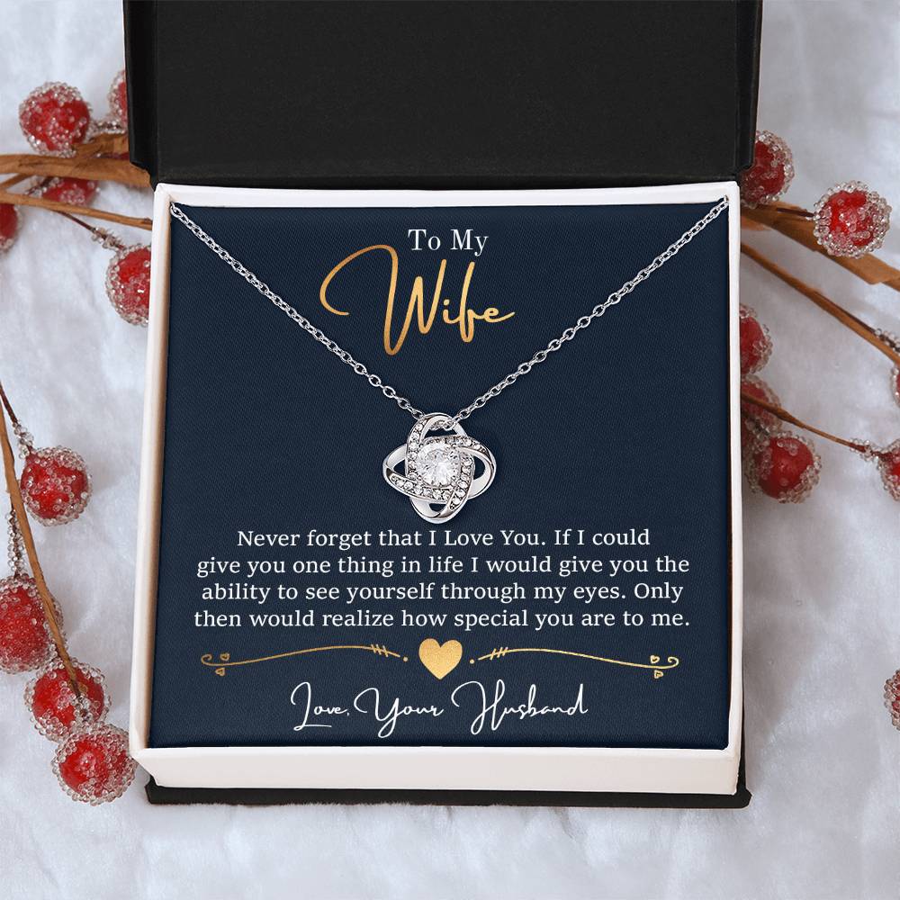 Wife - Never Forget That I Love You Love Knot Necklace