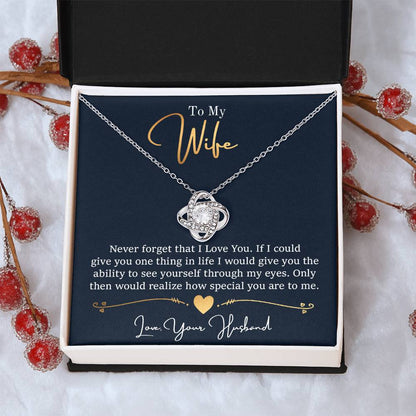 Wife - Never Forget That I Love You Love Knot Necklace