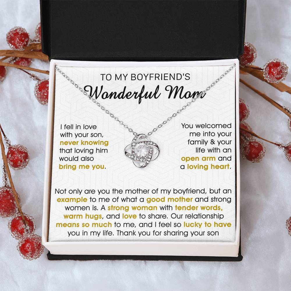 Gift For Boyfriend's Mom Bring Welcomed Not Only Love Knot Necklace Love Knot Necklace