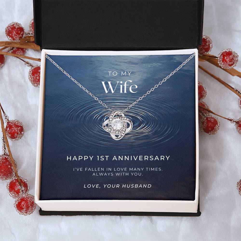 1 Year Anniversary Gift For Wife 1 Year Anniversary Gifts 1 Year Wedding Anniversary Gift Ideas 1St Wedding Anniversary Gift F(4) Love Knot Necklace