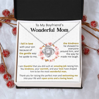 Gift For Boyfriend's Mom Gentle Way Kindness Warmth Love Knot Necklace Love Knot Necklace