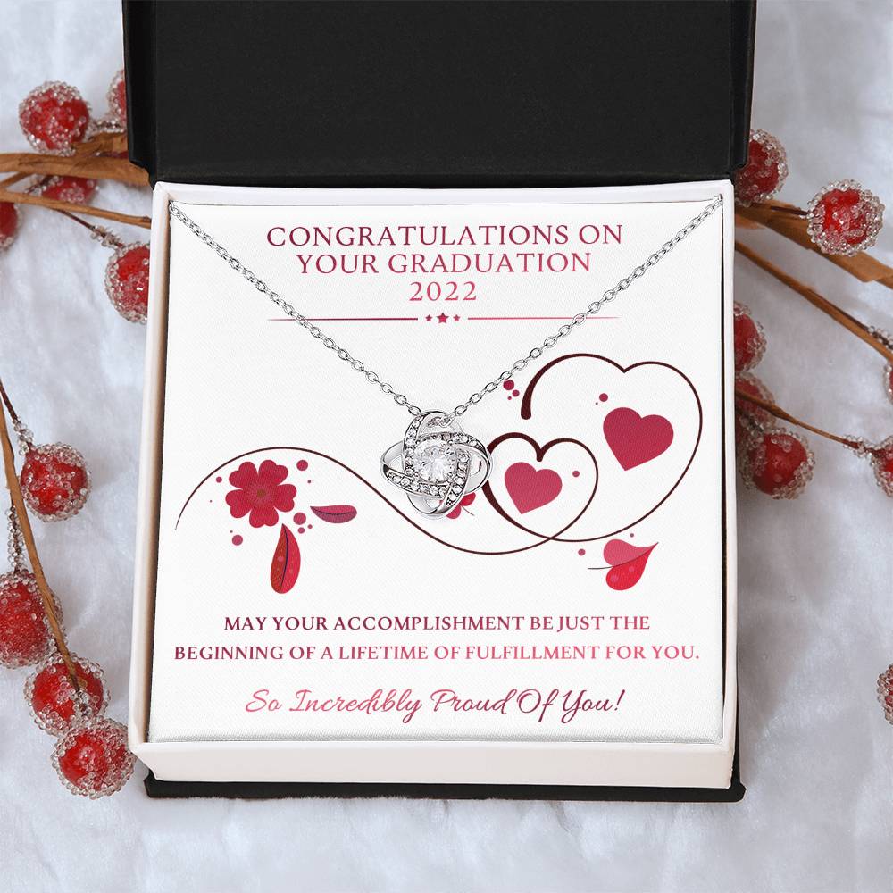 Class Of 2022 Gift Necklace For Daughter Graduation Necklace For Granddaughter Graduation Gifts F Love Knot Necklace