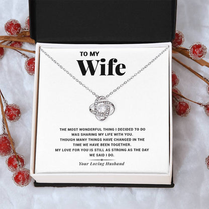 To My Wife- The Most Wonderful Love Knot Necklace