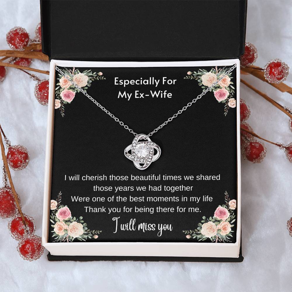 Ex-Wife Divorced Departing Gift Former Wife For My Ex Birthday Mother's Day Breakup Gift Friendship Pr Love Knot Necklace