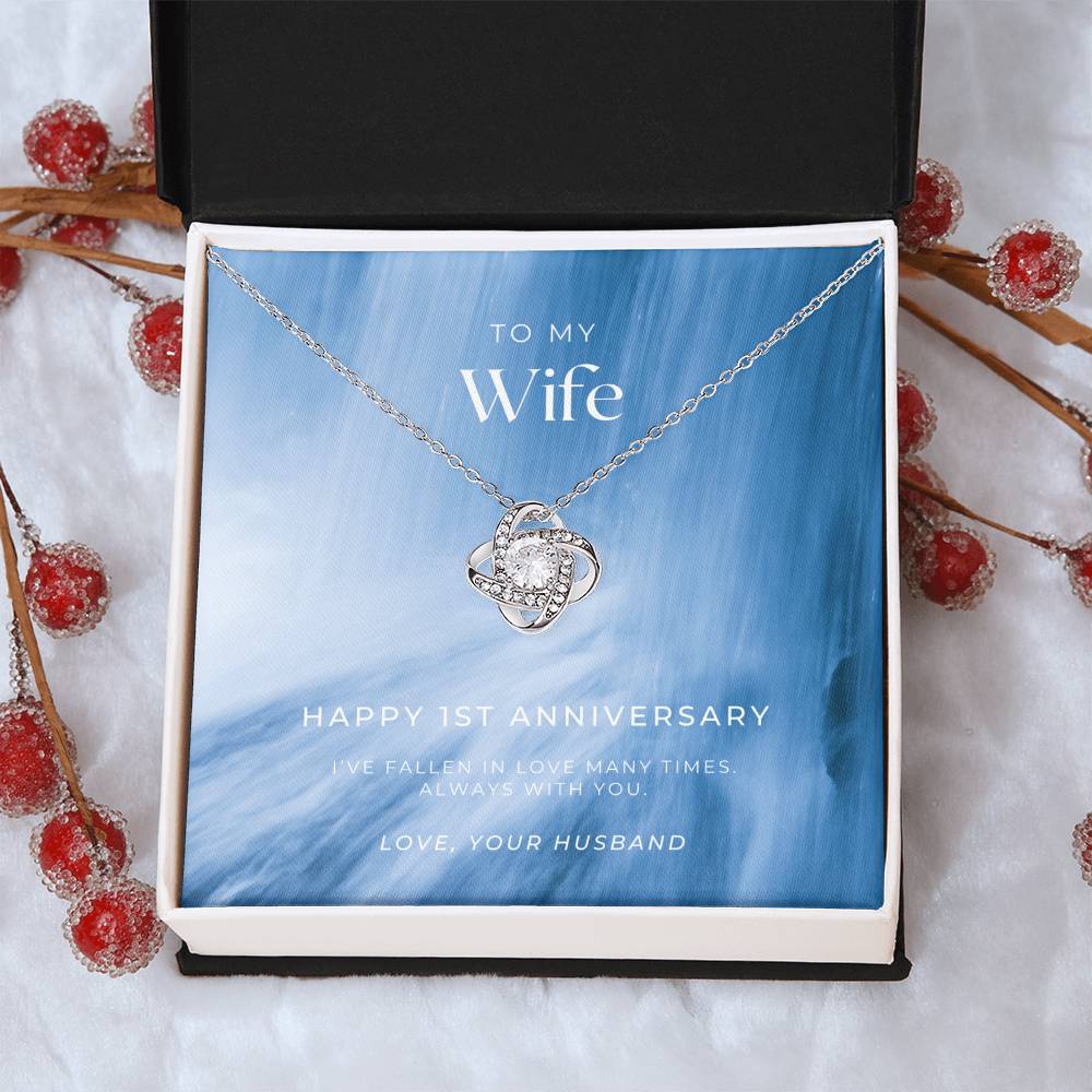 1 Year Anniversary Gift For Wife 1 Year Anniversary Gifts 1 Year Wedding Anniversary Gift Ideas 1St Wedding Anniversary Gift F(3) Love Knot Necklace