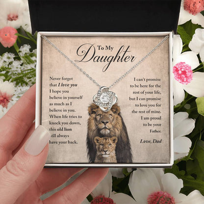 Daughter - Believe In Yourself - Ne Love Knot Necklace