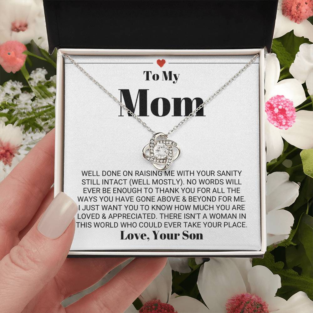Funny Heartwarming Mother's Day Gift Love Knot Necklace