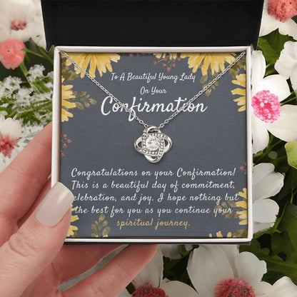 Confirmation Gift For Girls Confirmation Granddaughter Goddaughter Confirmation Confirmation Gift Ideas For Girls Catholic Confirmation Love Knot Necklace