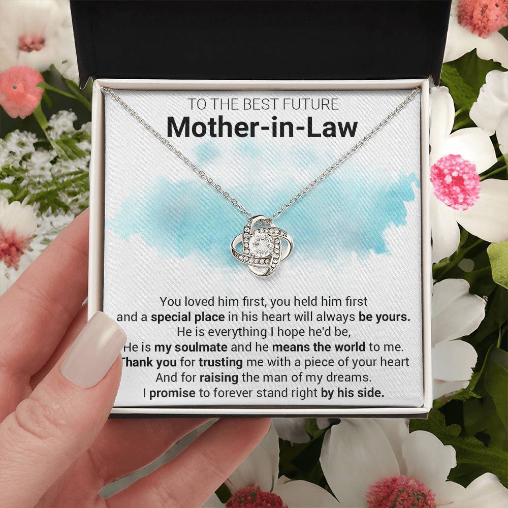 Gift For Future Mother-In-Law Loved First Love Knot Necklace Love Knot Necklace