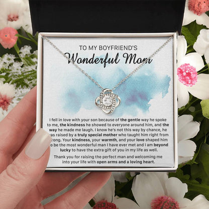 Gift For Boyfriend's Mom Gentle Way Chance Kindness Love Knot Necklace Love Knot Necklace