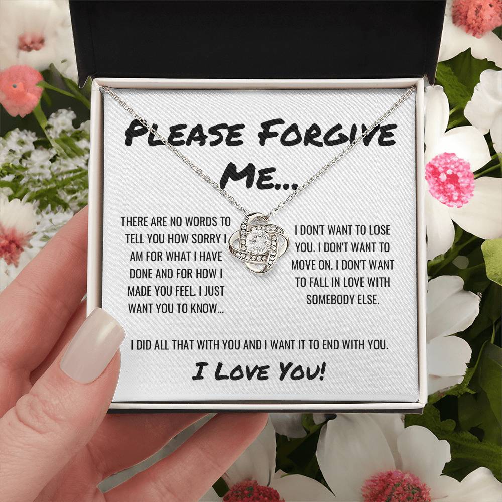 Forgive Me Apology Ne Love Knot Necklace