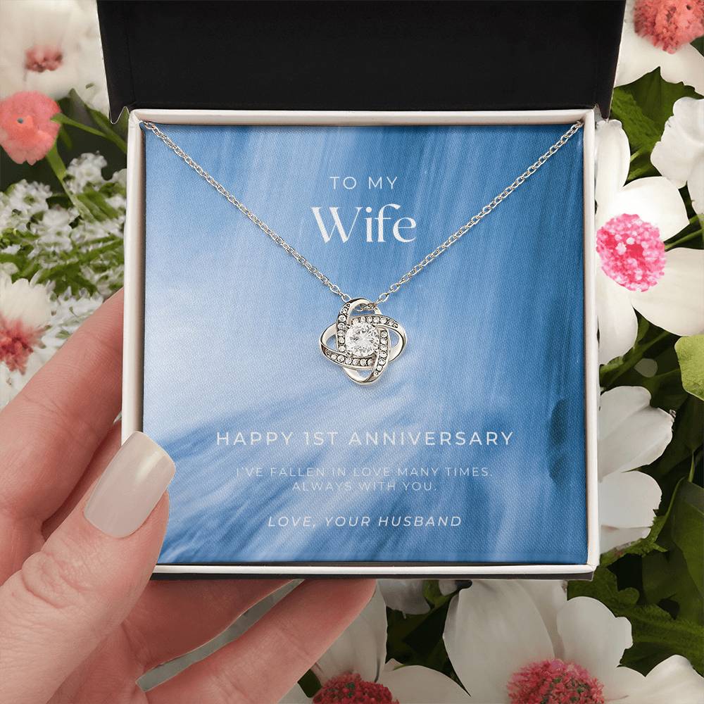 1 Year Anniversary Gift For Wife 1 Year Anniversary Gifts 1 Year Wedding Anniversary Gift Ideas 1St Wedding Anniversary Gift F(3) Love Knot Necklace