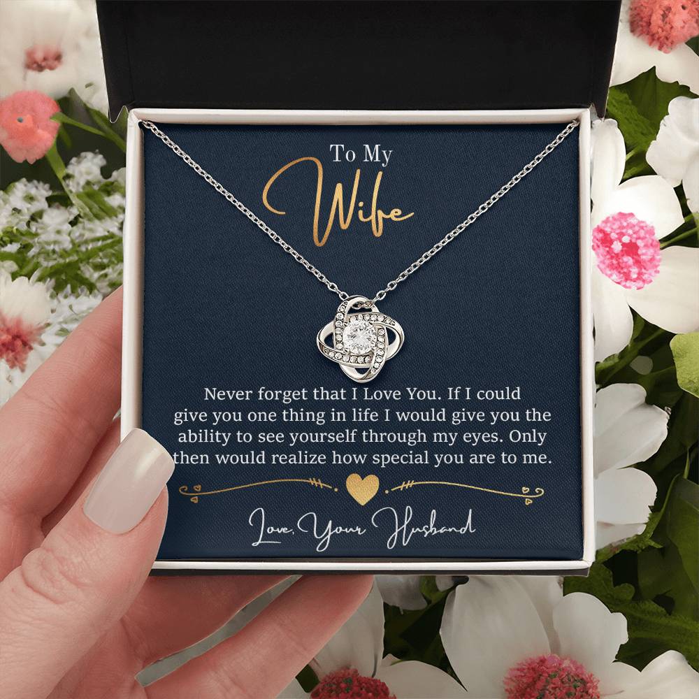 Wife - Never Forget That I Love You Love Knot Necklace