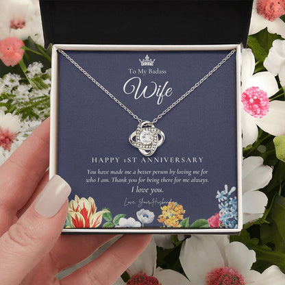 1 Year Anniversary Gift For Wife 1 Year Anniversary Gifts 1 Year Wedding Anniversary Gift Ideas 1St Wedding Anniversary Gift F(9) Love Knot Necklace