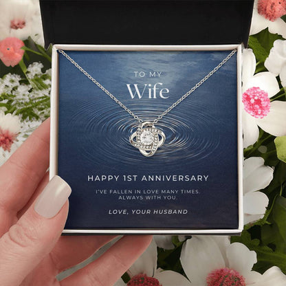 1 Year Anniversary Gift For Wife 1 Year Anniversary Gifts 1 Year Wedding Anniversary Gift Ideas 1St Wedding Anniversary Gift F(4) Love Knot Necklace