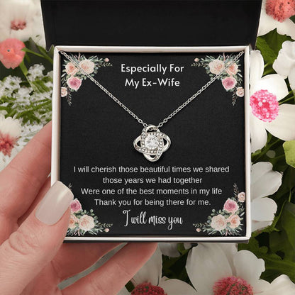 Ex-Wife Divorced Departing Gift Former Wife For My Ex Birthday Mother's Day Breakup Gift Friendship Pr Love Knot Necklace
