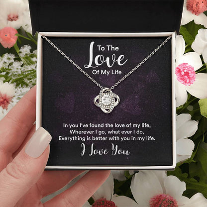 To The Love Of My Life Customize Gift Love Gifts For Her Christmas Gift For Wife Who Has Everything Gifts For Wife Romantic Love Knot Necklace
