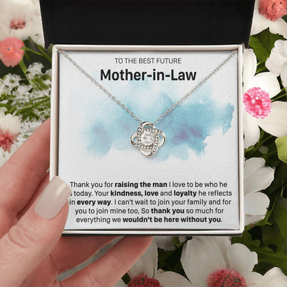 Gift For Future Mother-In-Law - Lux Can't Wait To Join Love Knot Necklace Love Knot Necklace