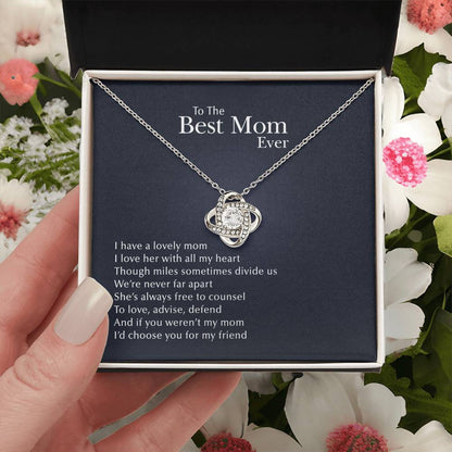 A Lovely Mom Love Knot Necklace