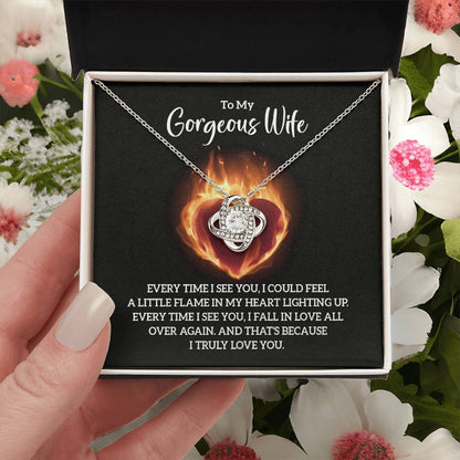 To My Wife Necklace Anniversary Gift For Wife Gift For Wife Wife Necklace Wife Birthday Gift Valentines Day Gift For Wife Love Knot Necklace