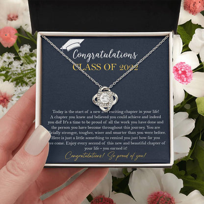 Class Of 2022 Graduation Gift Necklace Graduation Gift F Love Knot Necklace