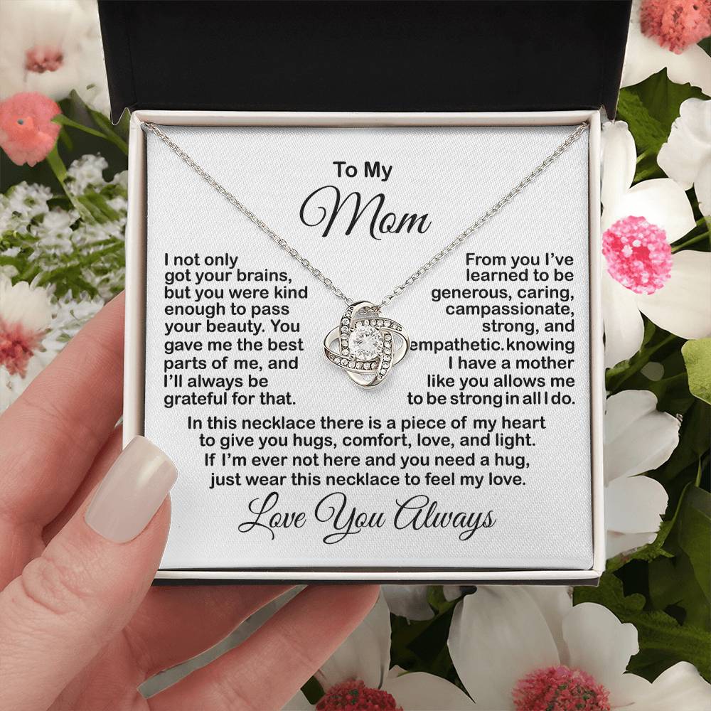 Gift For Mom From Daughter Son Mother's Day Gift For Mom Necklace For Mom Mother's Day Necklace For Mom From Daughter Son Kids Love Knot Necklace