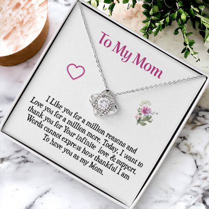Gift For Mom - Love Knot Necklace Love Knot Necklace
