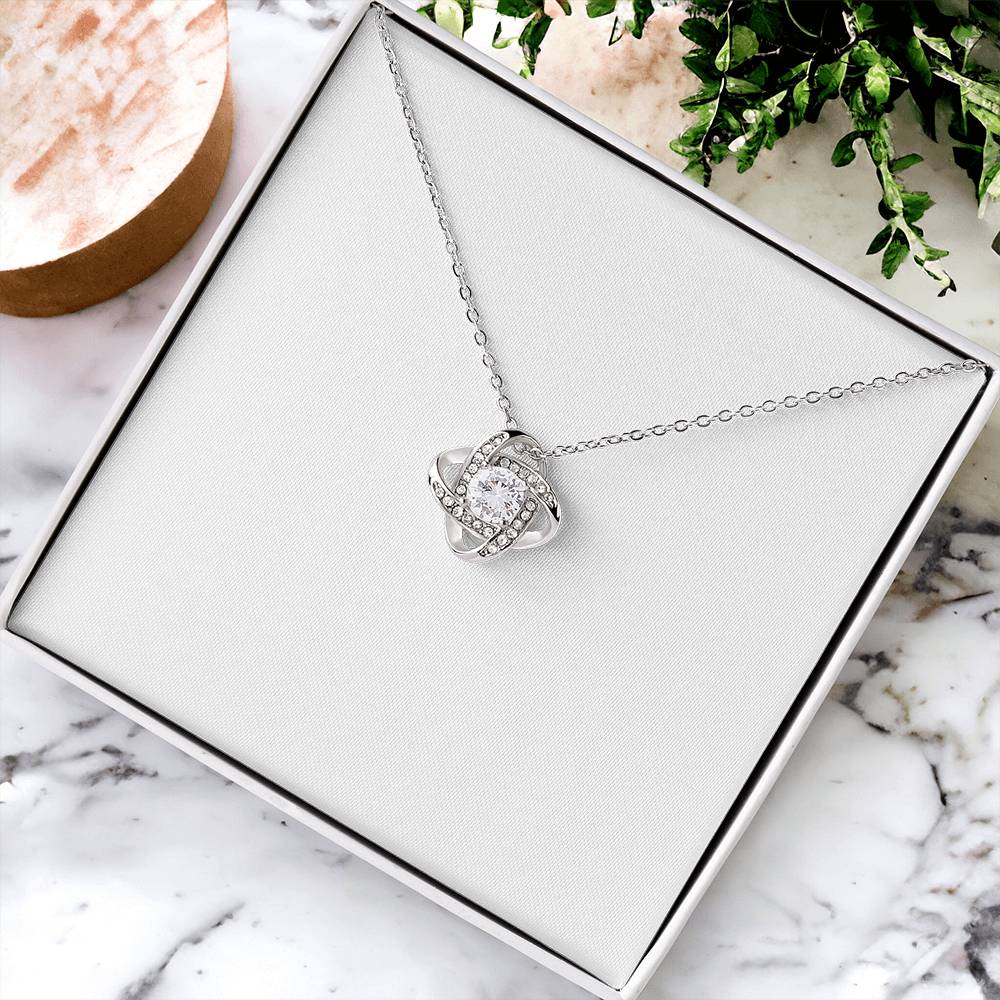 Gift For Mom - Warm Hugs - Love Knot Love Knot Necklace