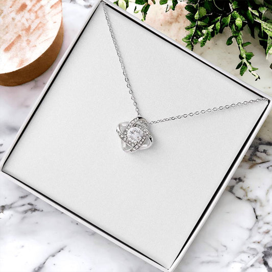 Gift For Mom - Warm Hugs - Love Knot Love Knot Necklace