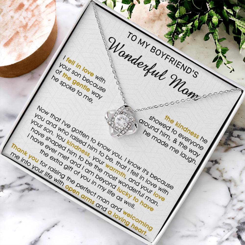 Gift For Boyfriend's Mom Gentle Way Gotten Know Love Knot Necklace Love Knot Necklace