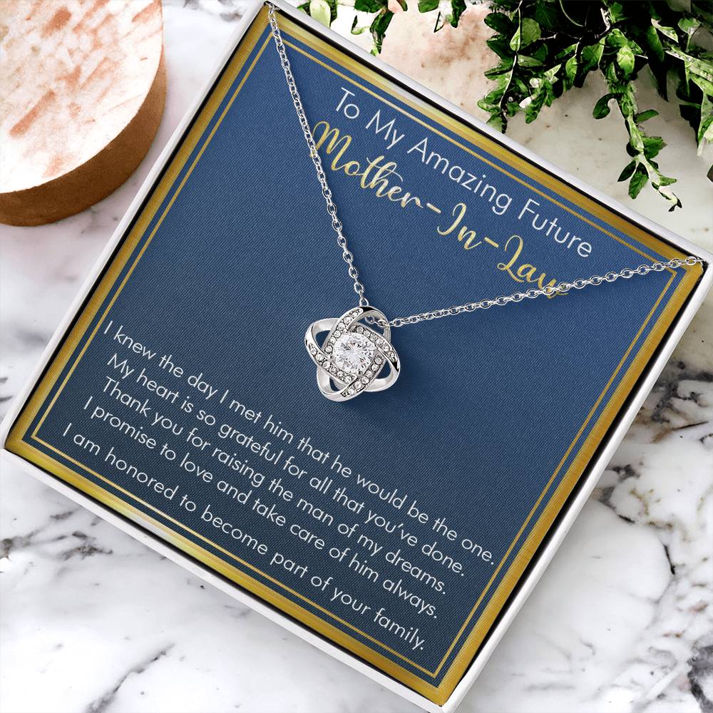Gift For Future Mother-In-Law - Part Of Your Family - Love Knot Love Knot Necklace