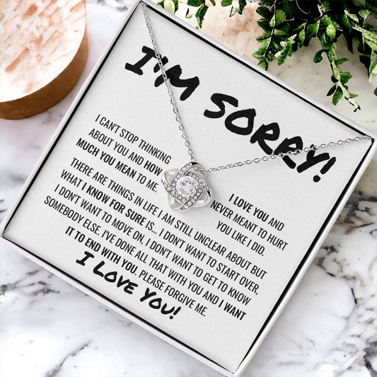 You Are The One Apology Necklace 1 Love Knot Necklace