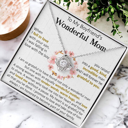 Gift For Boyfriend's Mom Forever Strong Women Love Knot Necklace Love Knot Necklace