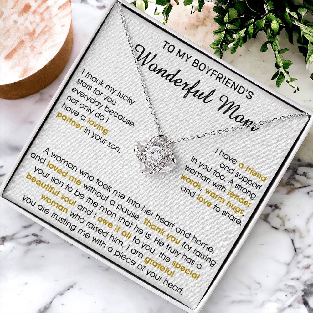 Gift For Boyfriend's Mom - Tender Words - Love Knot Love Knot Necklace