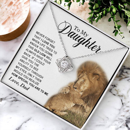 Daughter - How Special You Are To Me - Ne Love Knot Necklace