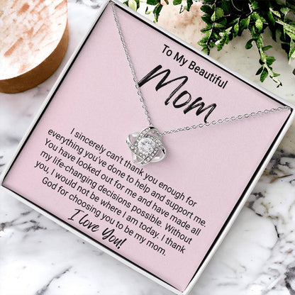 Gift For Mom - Love Knot Necklace 7 Love Knot Necklace