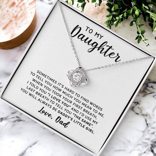 Daughter - Last Breath - Necklace Love Knot Necklace
