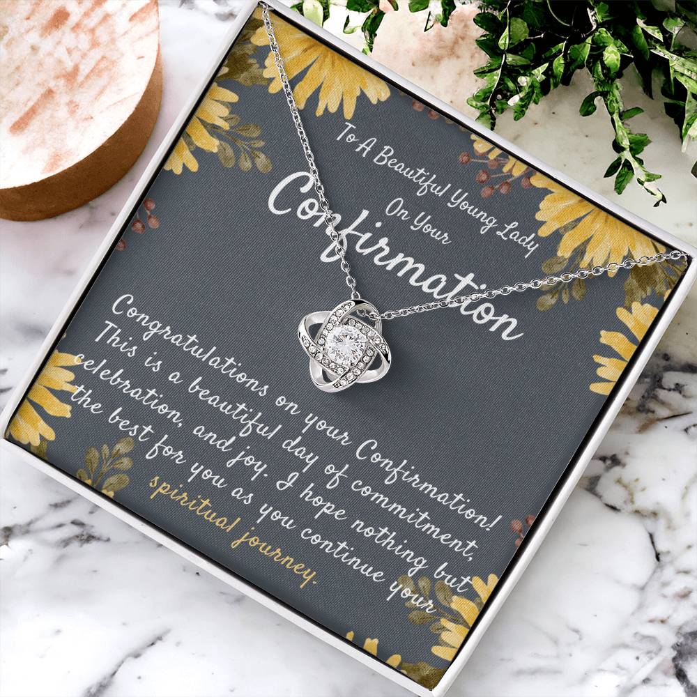 Confirmation Gift For Girls Confirmation Granddaughter Goddaughter Confirmation Confirmation Gift Ideas For Girls Catholic Confirmation Love Knot Necklace