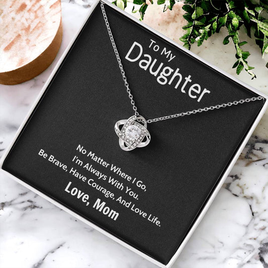 Gift For Daughter From Mom Daughter Mother Necklace Daughter Gift From Mom To My Daughter Daughters Birthday Unique Grown Up Daughter Love Knot Necklace