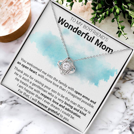 Gift For Boyfriend's Mom Welcomed For That Love Knot Necklace Love Knot Necklace