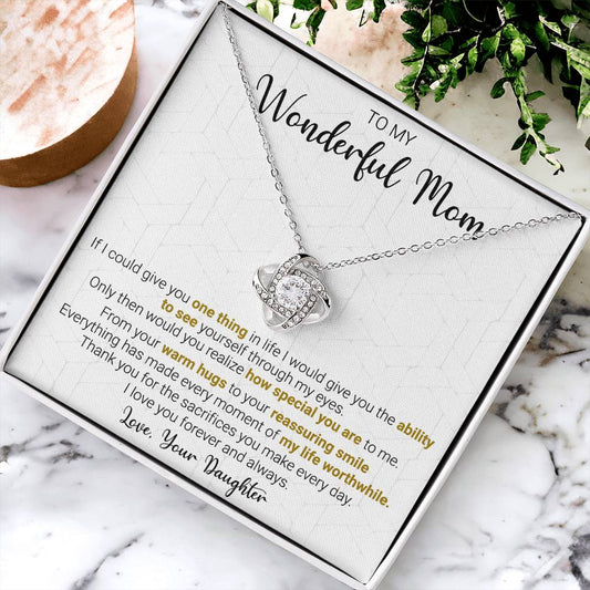 Gift For Mom - Every Moment - Love Knot Love Knot Necklace