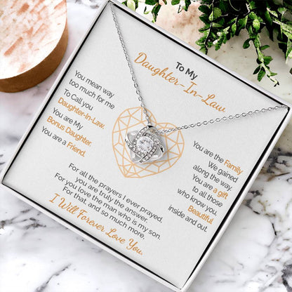 A Gift For Daughter-In-Law  - You Are Truly The  Love Knot Necklace