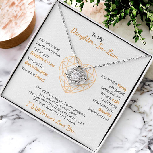 A Gift For Daughter-In-Law  - You Are Truly The  Love Knot Necklace