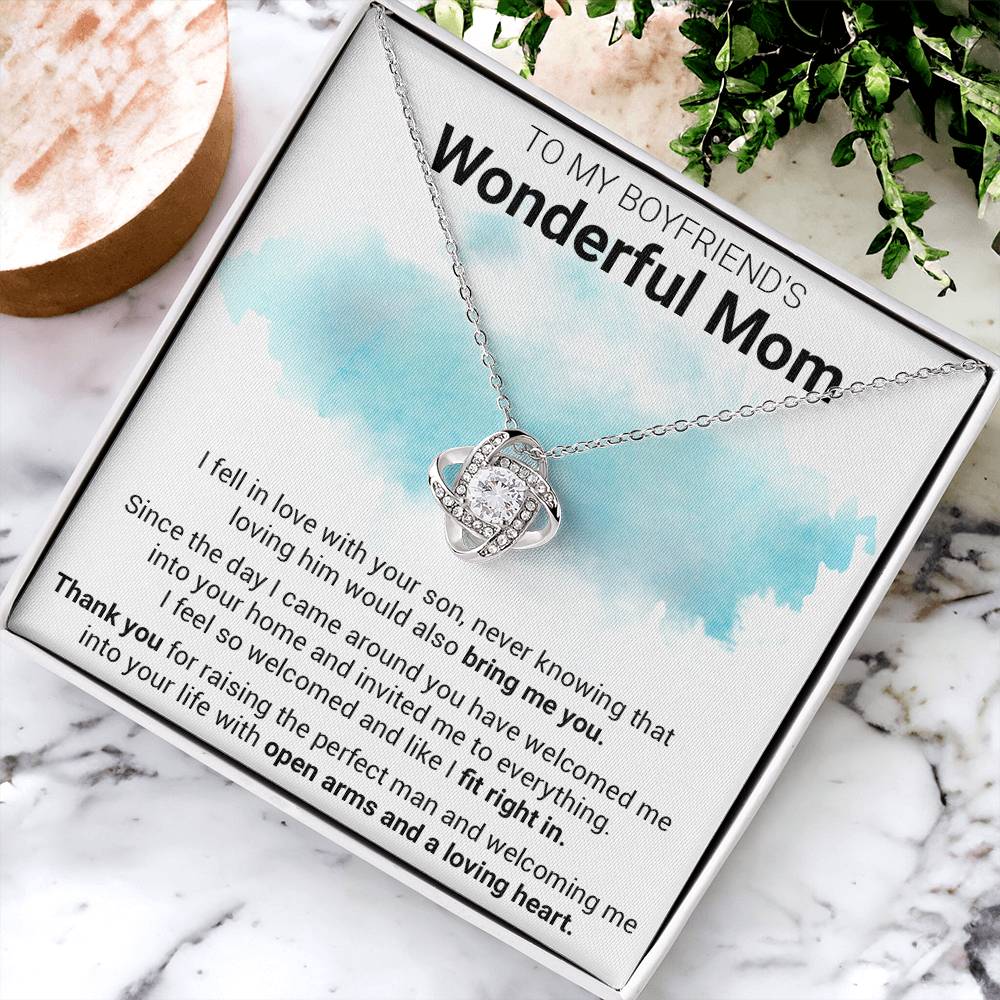 Gift For Boyfriend's Mom - Fit Right In - Love Knot Love Knot Necklace